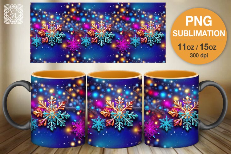 Frozen Beauty / Christmas Vibe mug wrap. 11&15oz