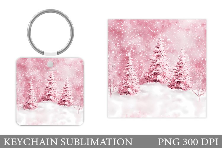 Christmas Tree Keychain. Christmas Keychain Sublimation example image 1