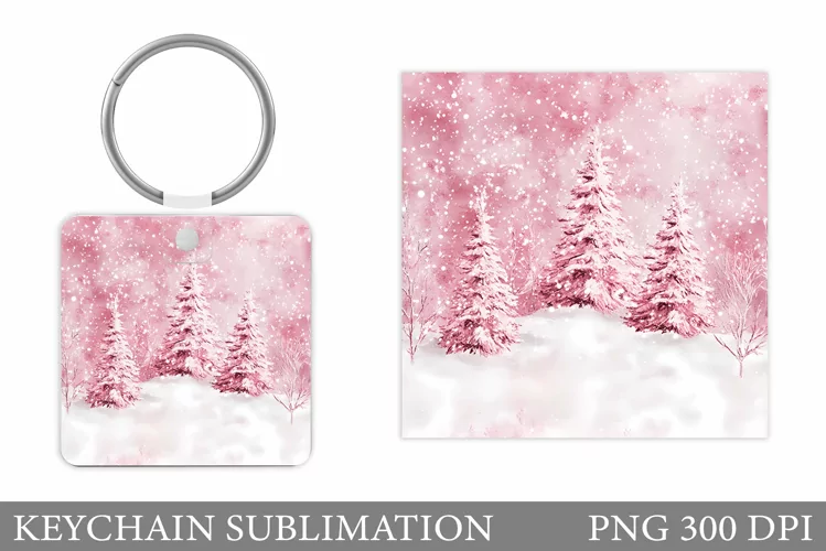 Christmas Tree Keychain. Christmas Keychain Sublimation
