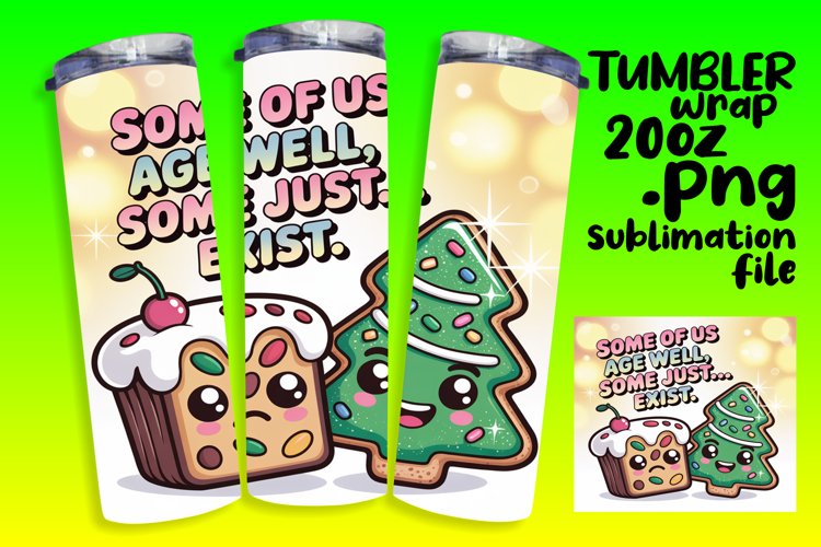 RADIANT 20oz Tumbler Wrap , Kawaii Food