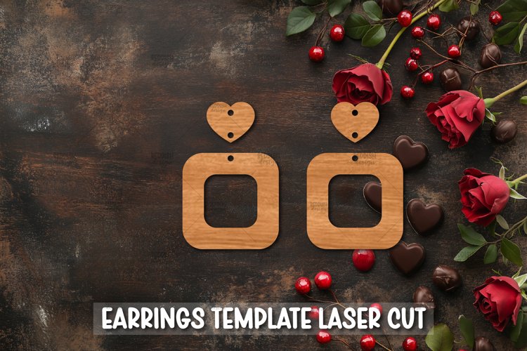 Heart Earrings Svg Image 2