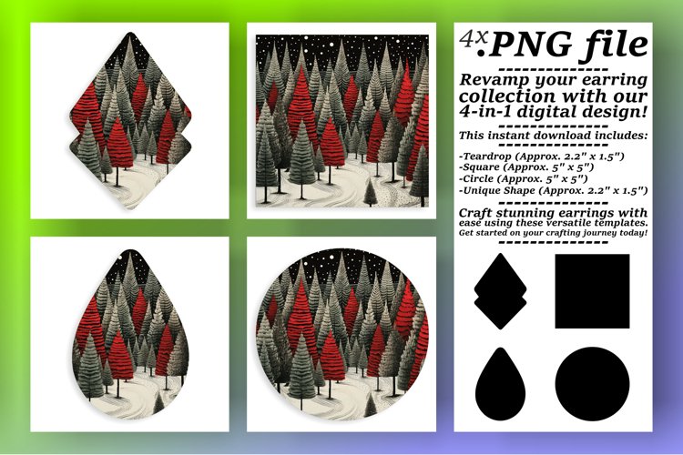Christmas Tree Holiday Car Coaster Art example image 1