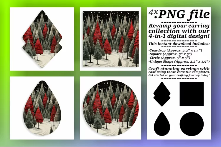 Christmas Tree Holiday Car Coaster Art