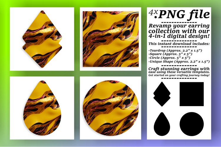 Luxe Marble Sublimation for Ornaments example image 1