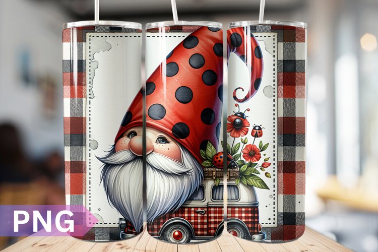 Ladybug Tumbler Sublimation - 20 Oz Skinny Tumbler