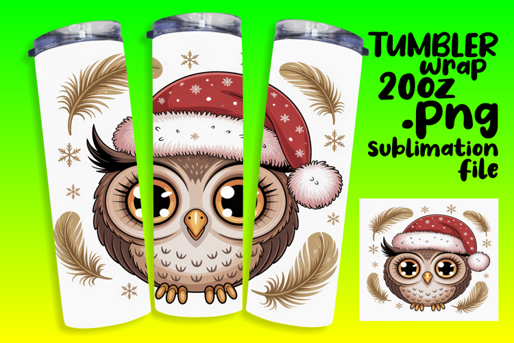 SLEEK 20oz PNG Tumbler Artwork , Cute Christmas