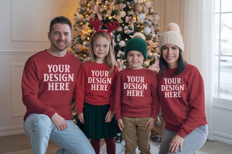 Christmas Family Group Tshirt Mockups