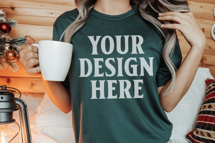 Blue Spruce Christmas Comfort Colors 1717 Mockups, CC 1717 m