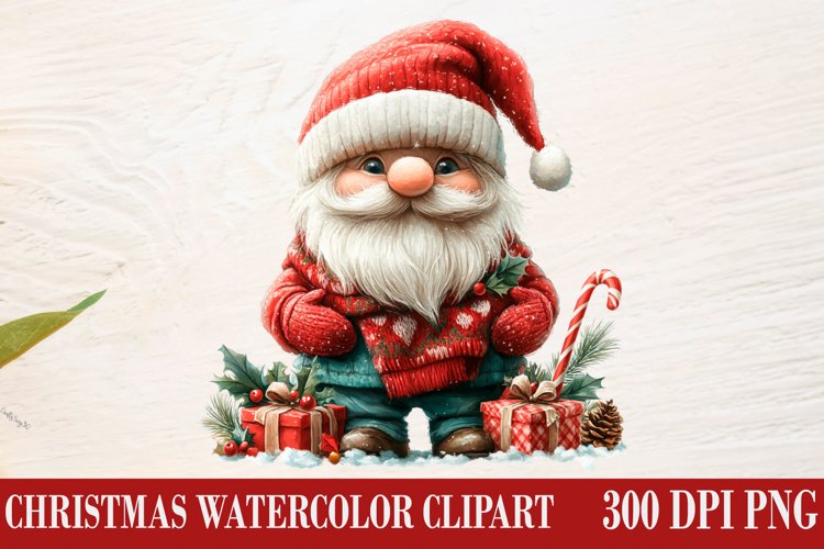 Christmas Gnome Clipart, Winter Clipart