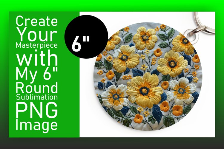 Unique Embroidered Keychain Sublimation example image 1