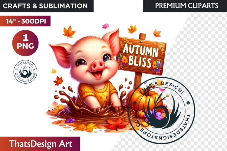 Autumn Cute animals with sign clipart Pumpkin thanksgiving