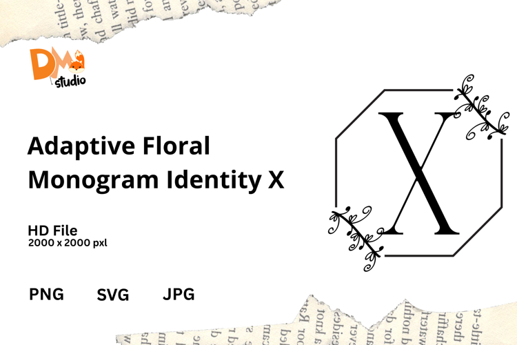 Adaptive Floral Monogram Identity example image 1