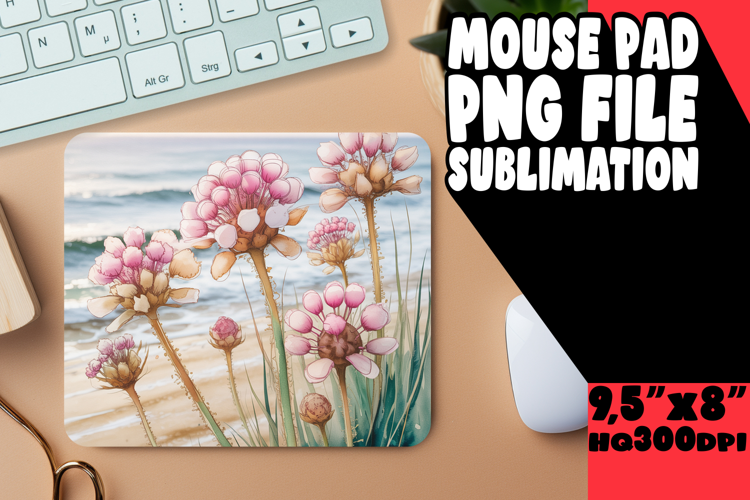 BLISSFUL MOUSE MAT PNG STYLE, Flowers