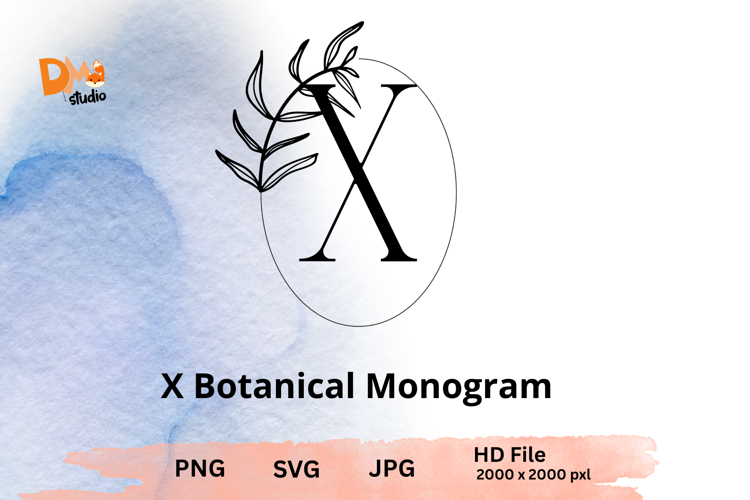 Leaf Monogram Svg Image 14