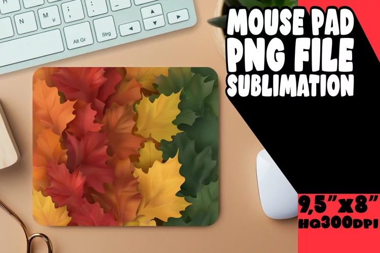 Sublimation Mouse Pad with Colorful Gradient Design