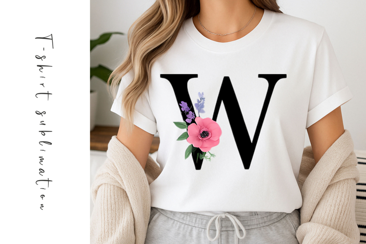 Alphabet, Letters, Monogram, Purple and Pink Flowers