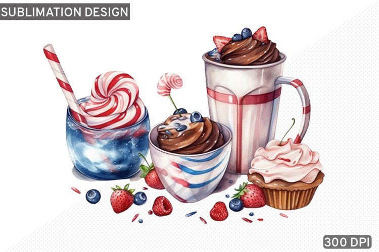 4th Of July Coffee Sublimation PNG design