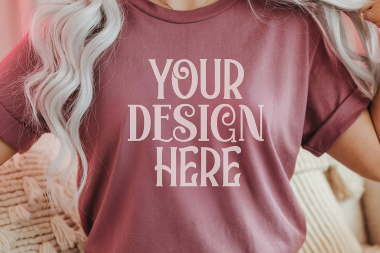 Chambray Comfort Colors 1717 Christmas Mockup, CC 1717