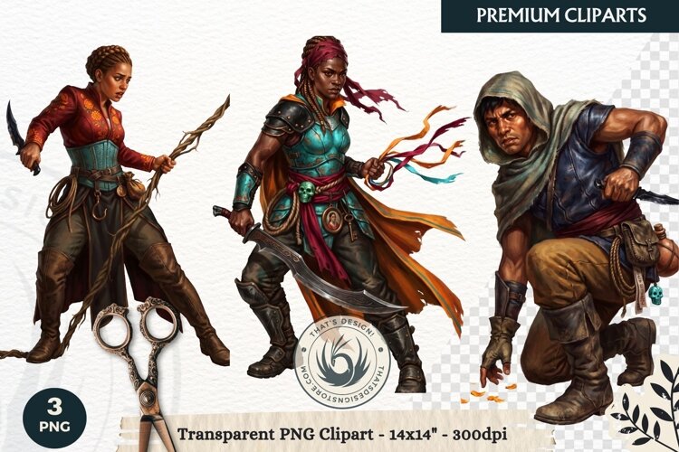 The Marigold Veil Day of the Dead Fantasy RPG Clipart example image 1