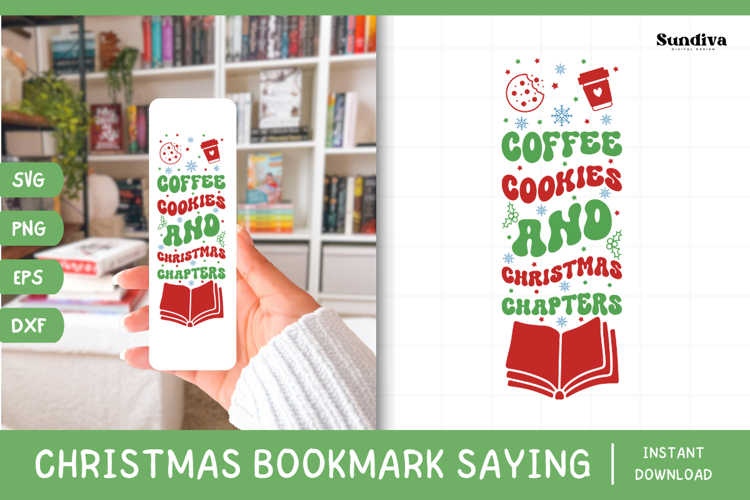 Christmas Bookmark Saying SVG For Book Lovers - Cookies