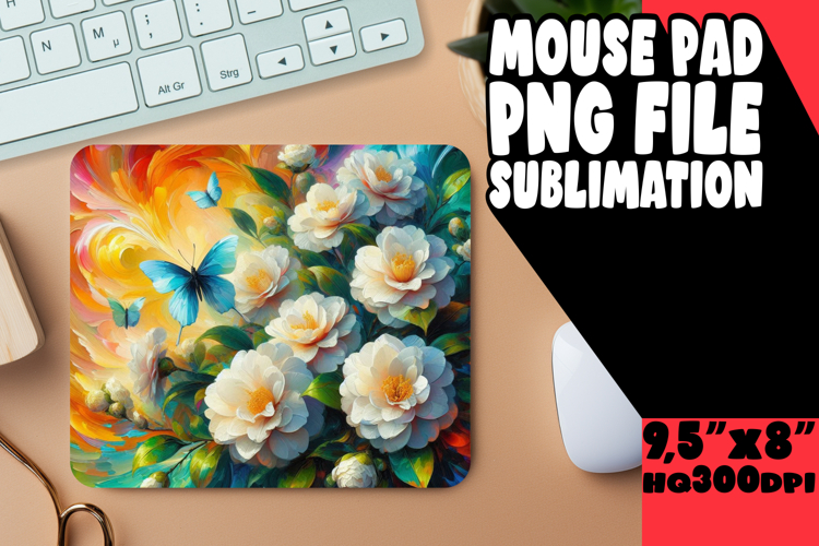 BLISSFUL desk pad Artistic PNG, Flowers