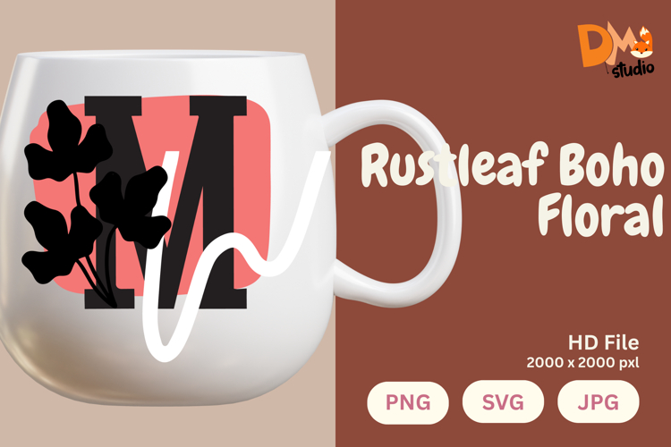 Leaf Monogram Svg Image 15