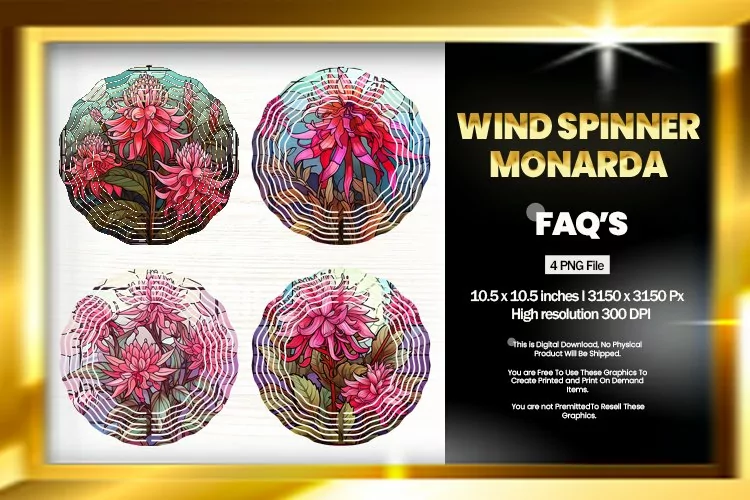 Monarda Wind Spinner Sublimation - 04 Variations