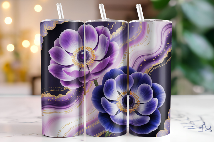 Flowers Tumbler Wrap | Sublimation | Tumblers