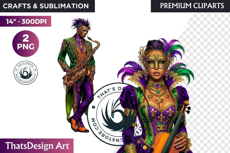 Mardi Gras Carnival Masquerade Clipart PNG scrapbooking