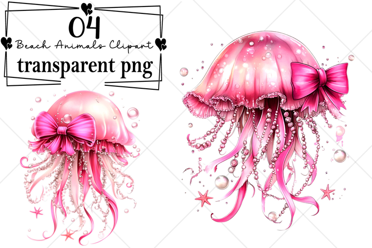 Beach Animals Clipart Watercolor PNG