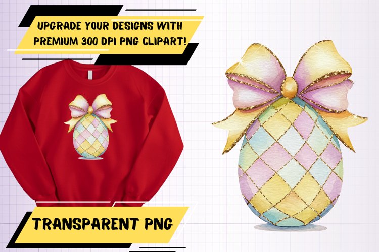 Elegant PNG Artwork for Tote Bag Prints , Easter Eggs