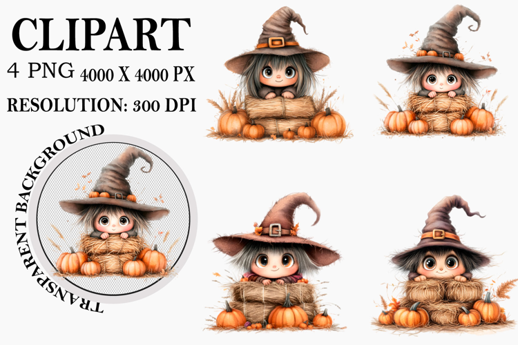 Whimsical Halloween Peeking Clipart PNG Watercolor PNG