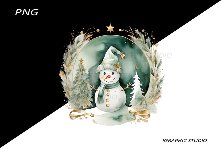 Christmas Snowman Clipart Image 20