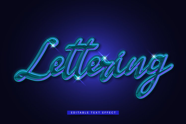 Editable Text Effect for Illustrator. Vector Graphic styles example image 1