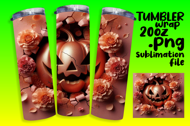 Personalized 20oz Artwork for Gifts , 3D Pumpkin