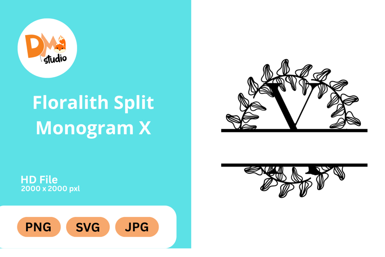 Floral Monogram Letter Svg Image 5