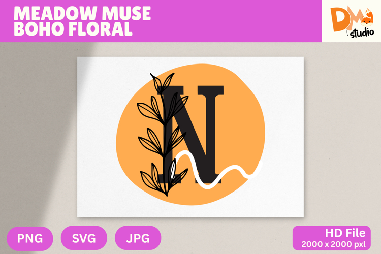 Floral Monogram Letter Svg Image 19