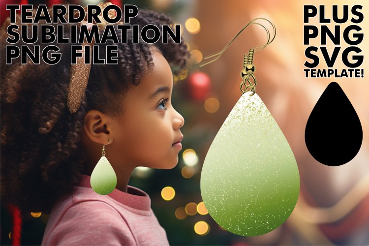 Elegant Sublimation: Glitter Teardrop Charms