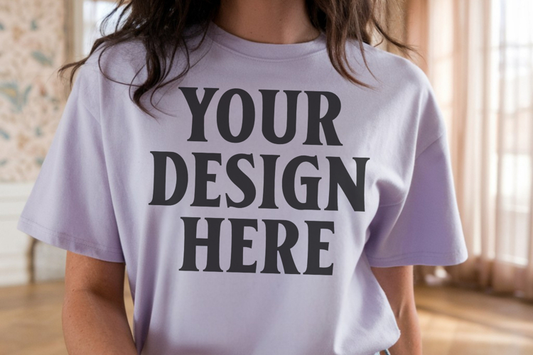 Comfort Colors 1717 Orchid T-Shirt Mockup