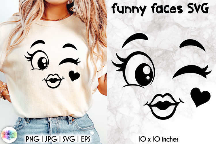 Funny Smiley Face SVG, Sarcastic Cartoon Face Expression PNG