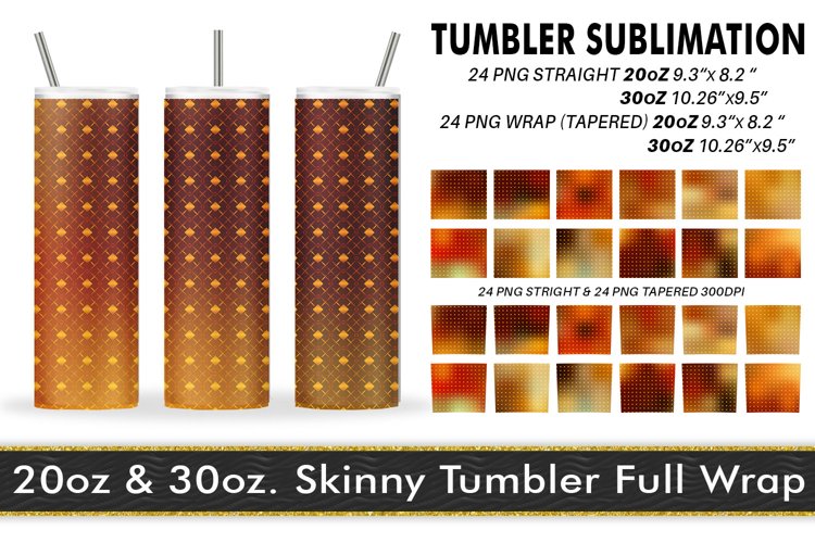 Sublimation Tumbler art deco line gold brown gradient