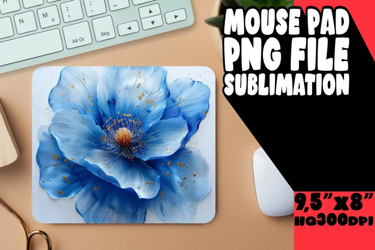 Vibrant Petals: Sublimation Mouse Pad Designs PNG