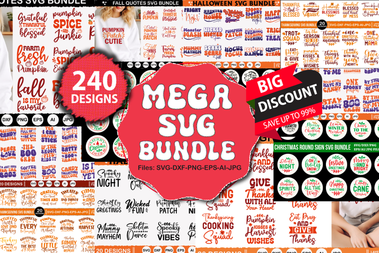 240 Designs The Huge SVG Mega Bundle, The SVG Mega Bundle
