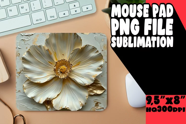 Spring Symphony: 3D Mouse Pad Designs Design PNG