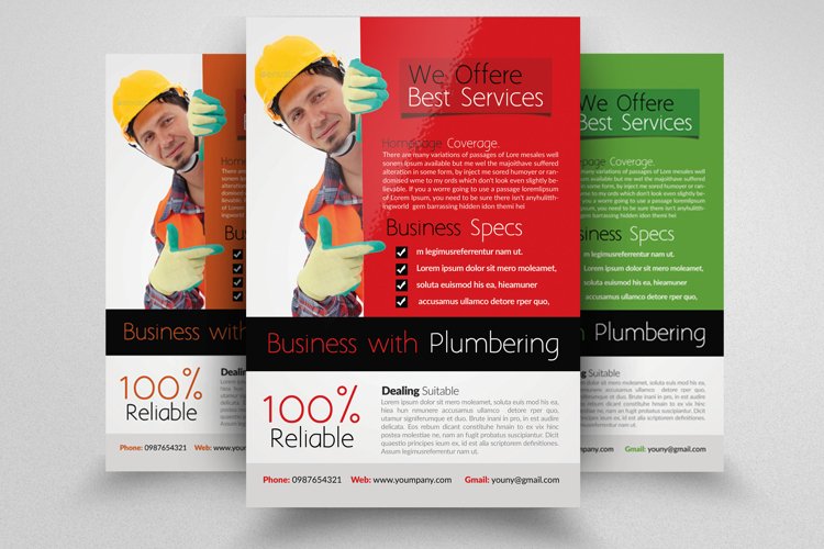 Handyman & Plumber Flyer example image 1