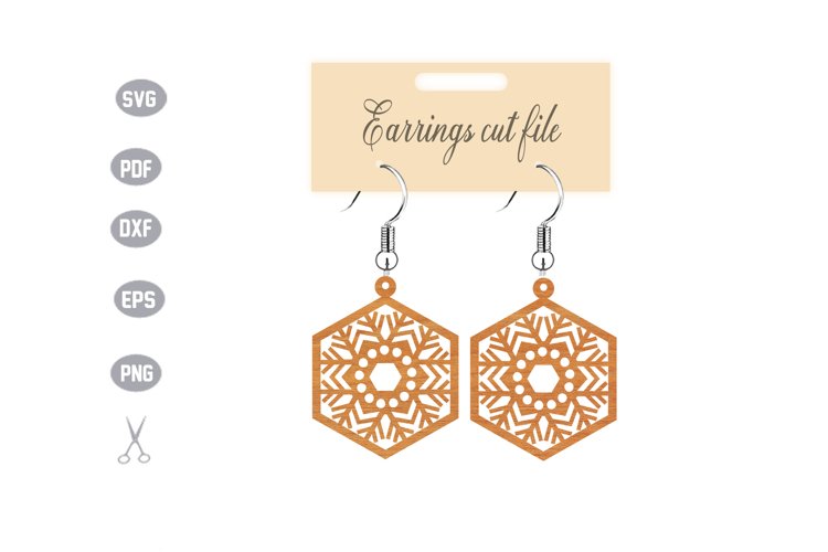 Earrings Template SVG example image 1