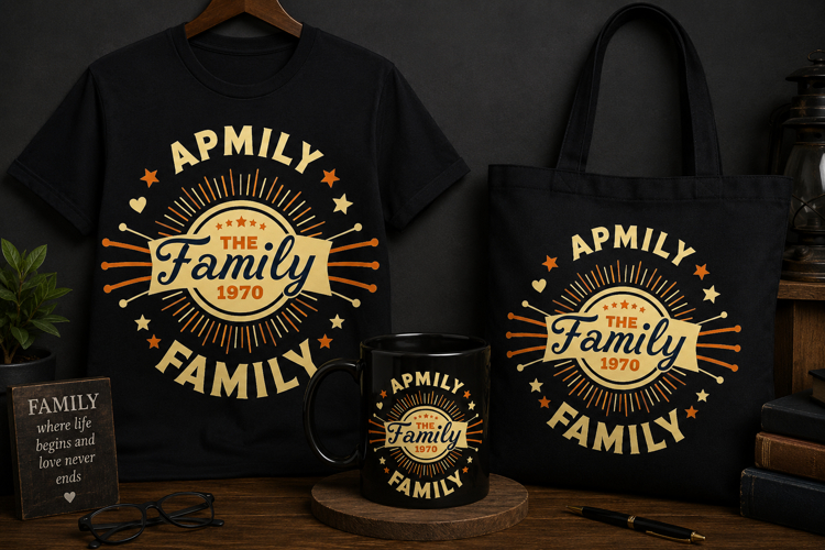 The Family 1970 PNG | Vintage Retro Family T-Shirt Design