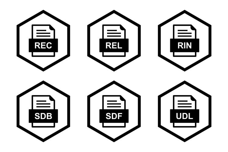 Set Of File Formats Icons
