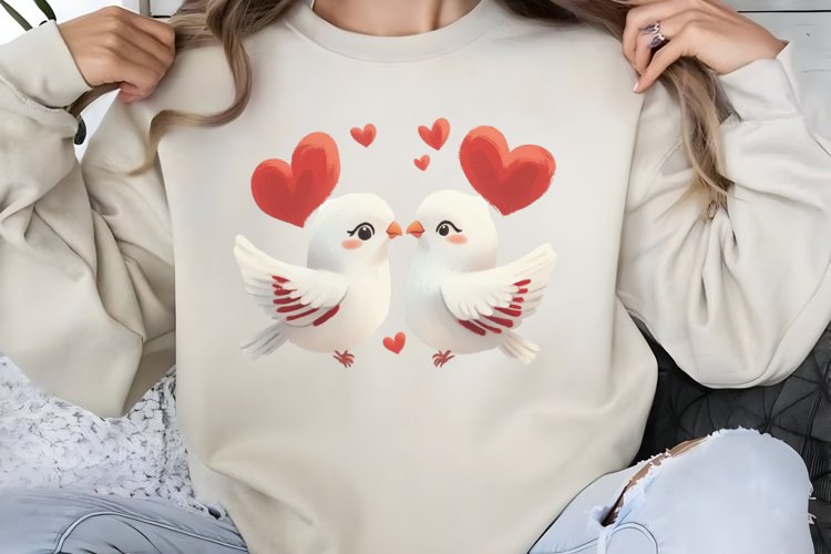 Cute Watercolor Valentines Day Clipart PNG