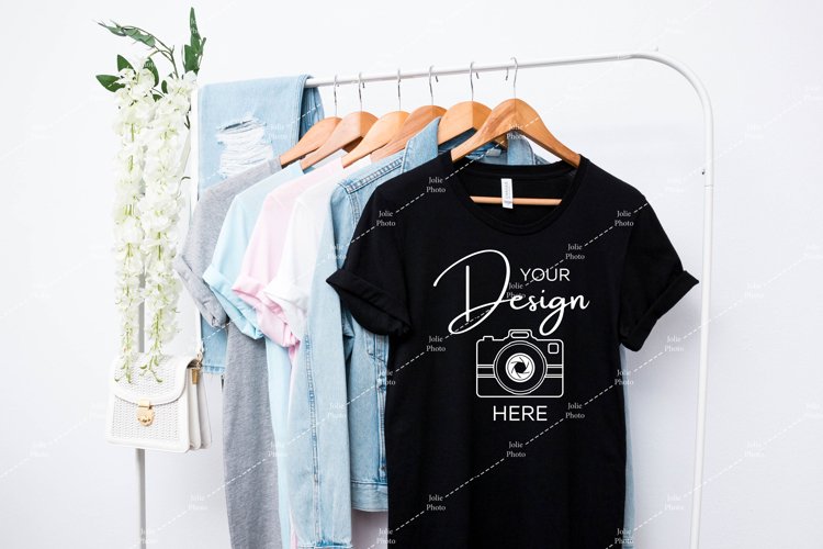 Black Tshirt Mockup Image 8